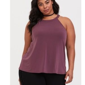 New halter-Torrid mauve/eggplant goddess tank